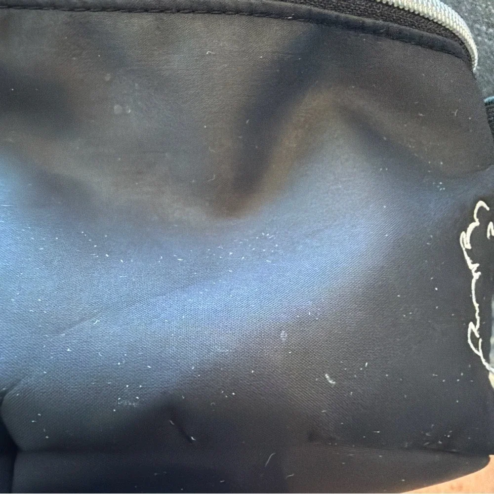 Disney Parks WDW Mickey Black Full Body White-silhouette Fannie Camera Bag VTG - Picture 10 of 16